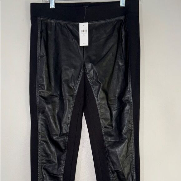 Ann Taylor Faux Leather Panel Pants Size Large - Picture 4 of 10
